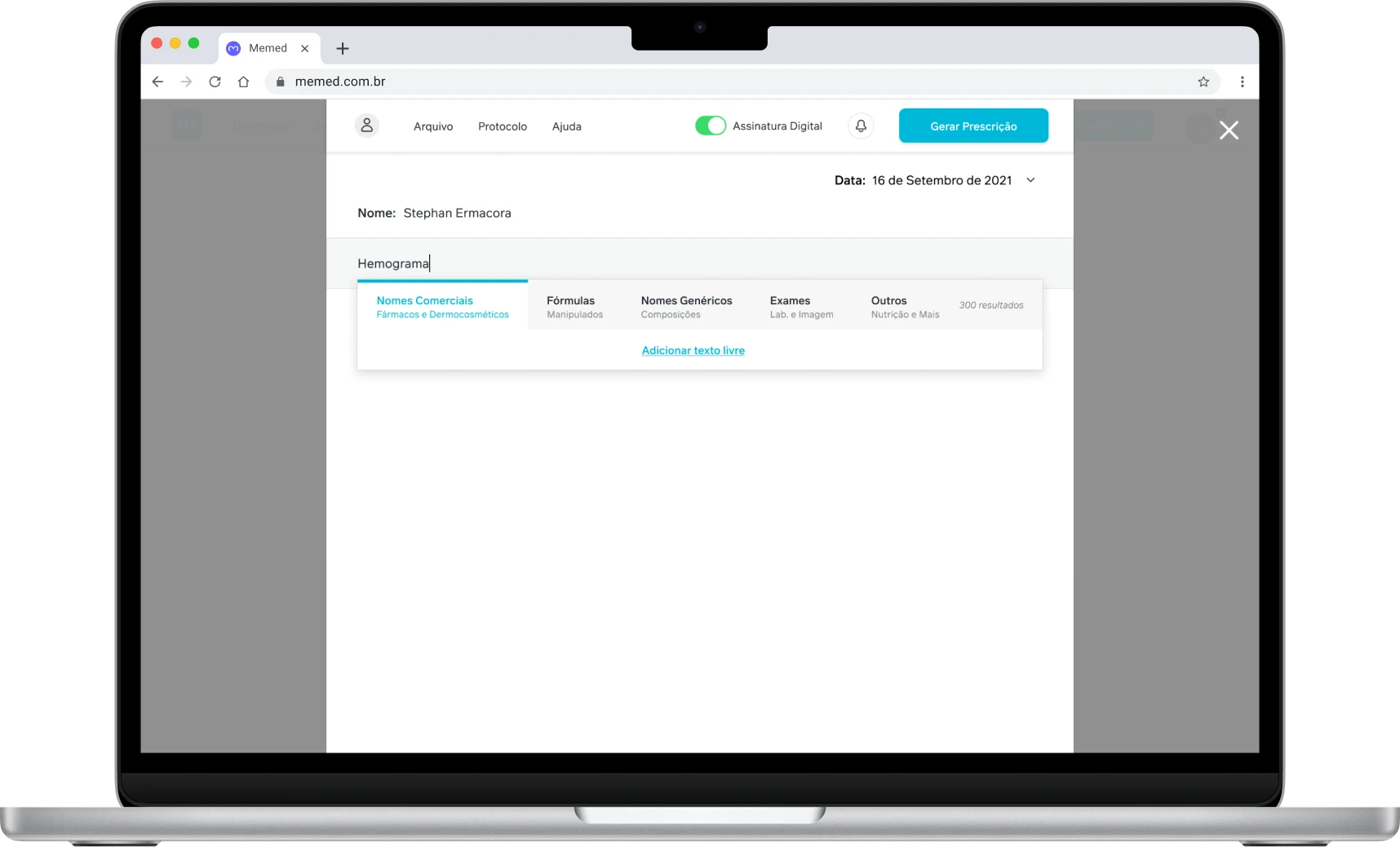 The previous UI for issuing exam solicitations